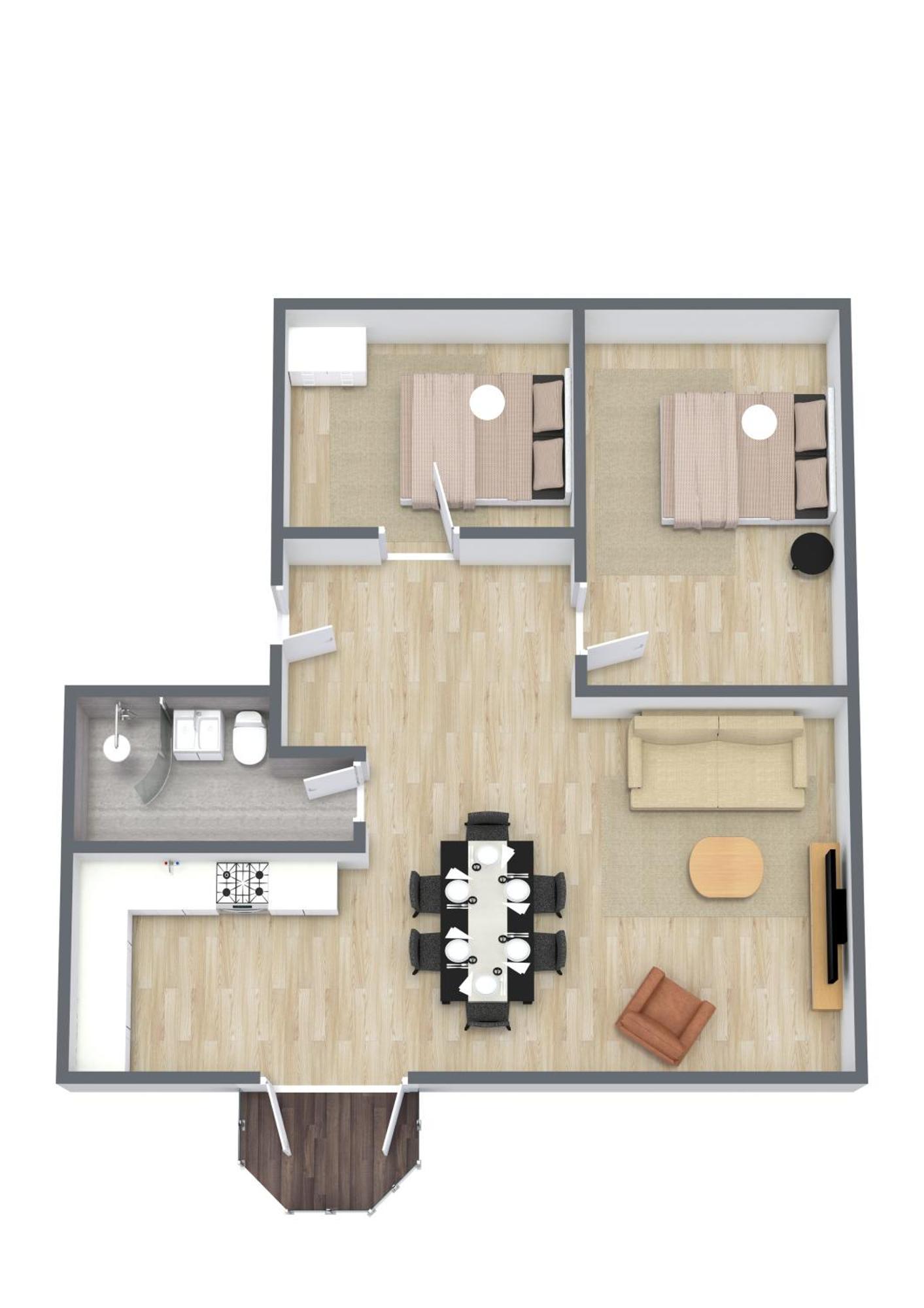 Newly Renovated 2br With Balcony